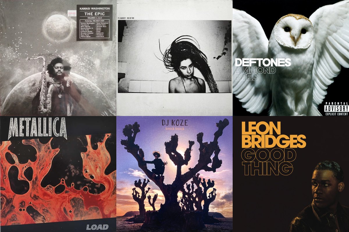 May 4th album covers: The Epic, Rid Of Me, Diamond Eyes, Load, Knock Knock, Good Thing