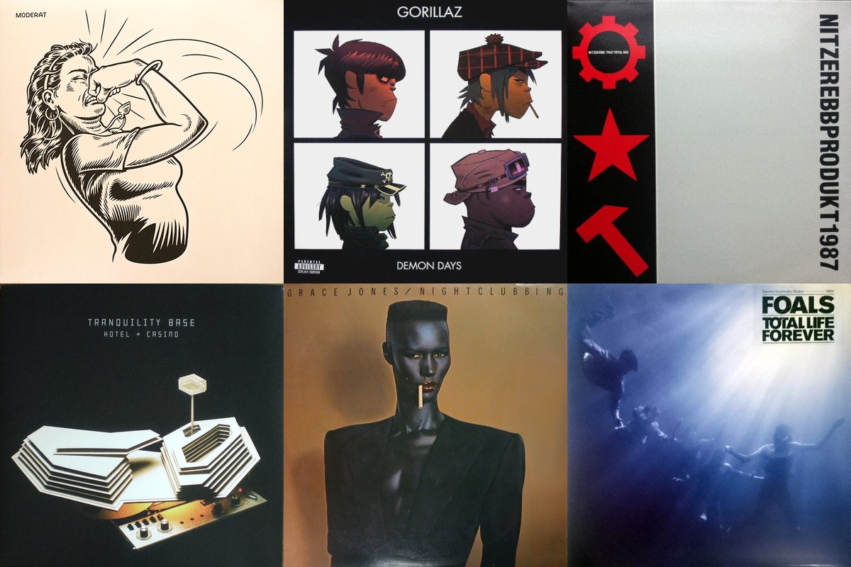 May 11th album covers: Moderat, Demon Days, That Total Age, Tranquility Base Hotel + Casino, Nightclubbing, Total Life Forever