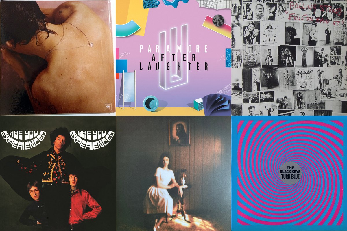 May 12th album covers: Harry Styles, After Laughter, Exile On Main St., Are You Experienced?, Preacher's Daughter , Turn Blue
