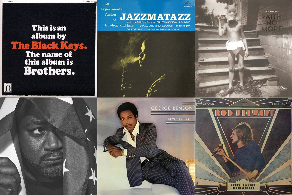 May 18th album covers: Brothers, Jazzmatazz (Volume 1), Sol Invictus, Sour Soul, In Your Eyes, Every Picture Tells A Story