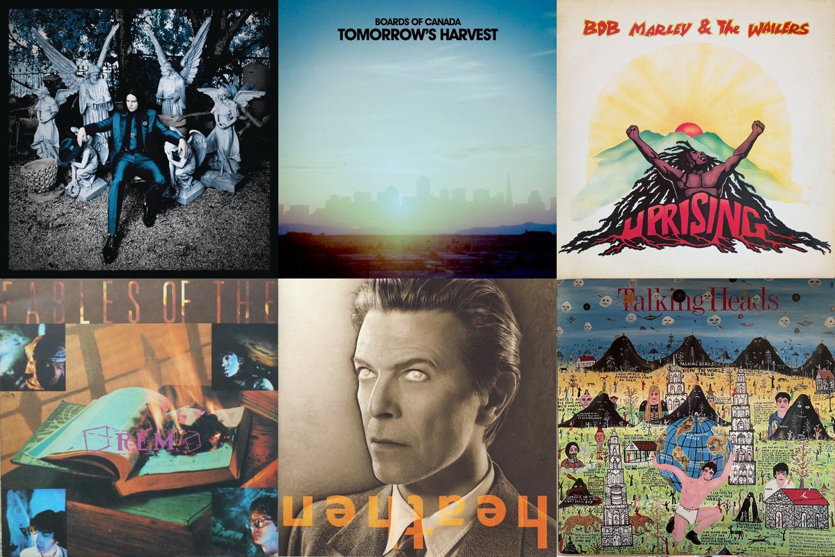 June 10th album covers: Lazaretto, Tomorrow's Harvest, Uprising, Fables Of The Reconstruction / Reconstruction Of The Fables, Heathen, Little Creatures