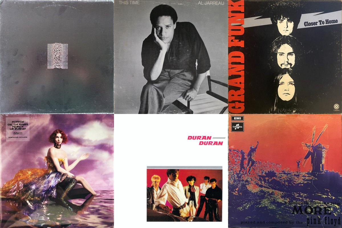 June 15th album covers: Unknown Pleasures, This Time, Closer To Home, Oil Of Every Pearl's Un-Insides, Duran Duran, Soundtrack From The Film "More"