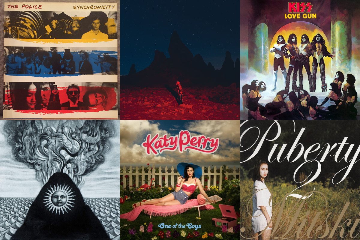 June 17th album covers: Synchronicity, Punisher, Love Gun, Magma, One Of The Boys, Puberty 2
