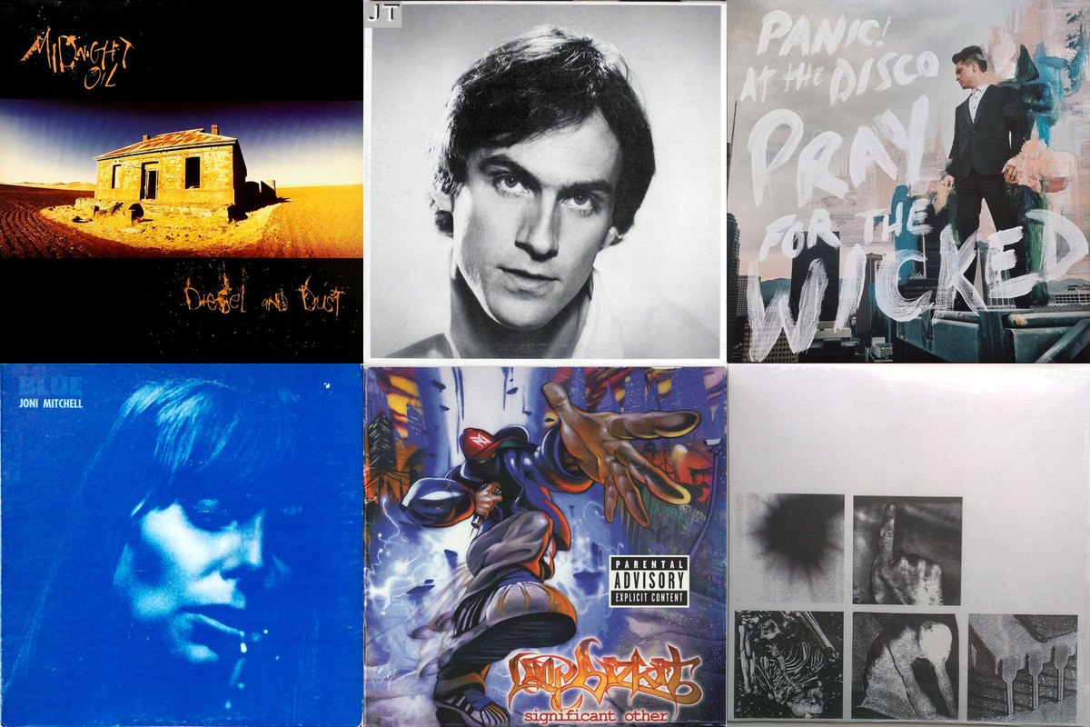June 22nd album covers: Diesel And Dust, JT, Pray For The Wicked, Blue, Significant Other, Bad Witch