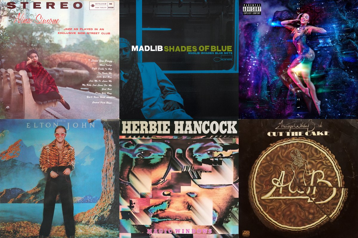 June 24th album covers: Little Girl Blue, Shades Of Blue, Planet Her, Caribou, Magic Windows, Cut The Cake