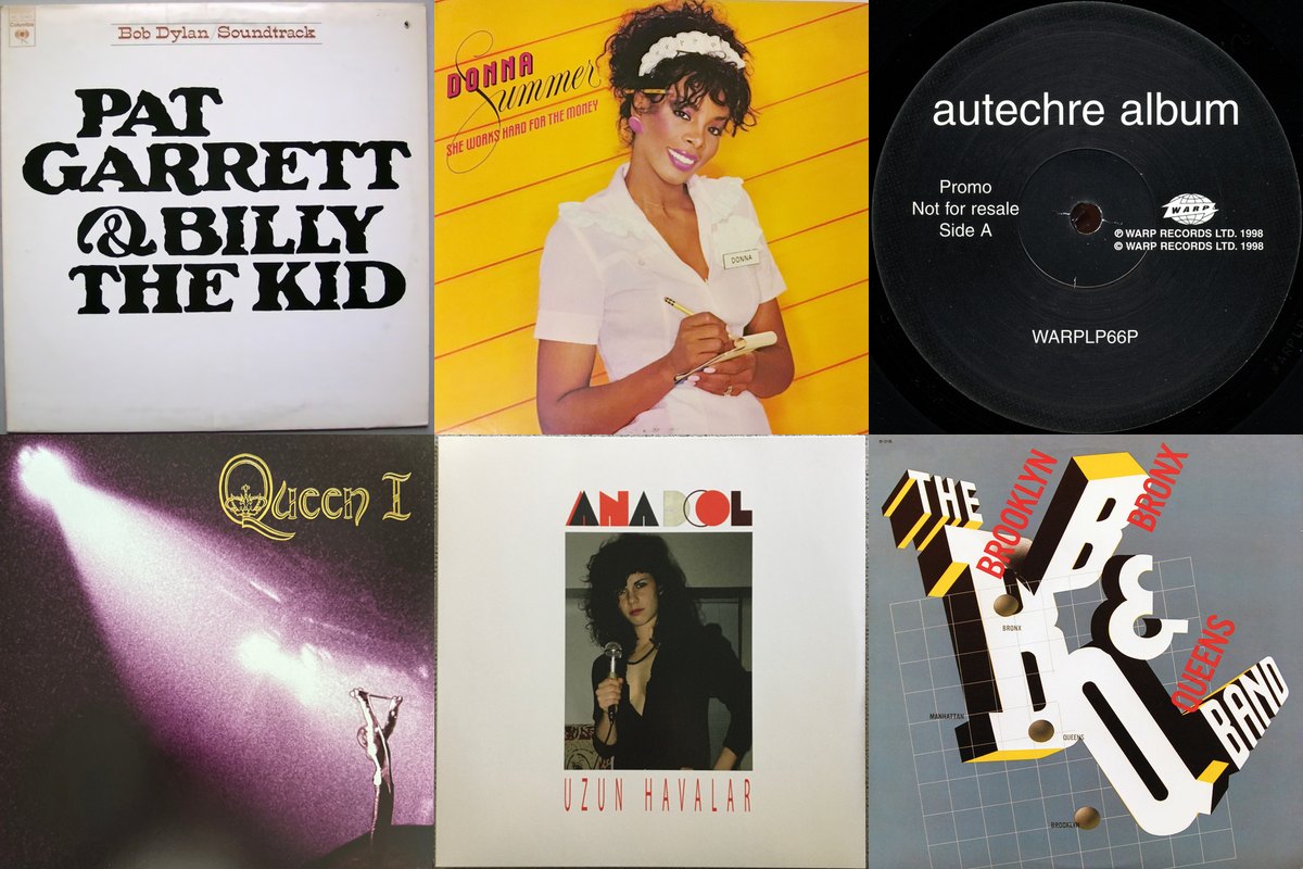 July 13th album covers: Pat Garrett & Billy The Kid (Original Soundtrack Recording), She Works Hard For The Money, LP5, Queen, Uzun Havalar, The Brooklyn, Bronx & Queens Band