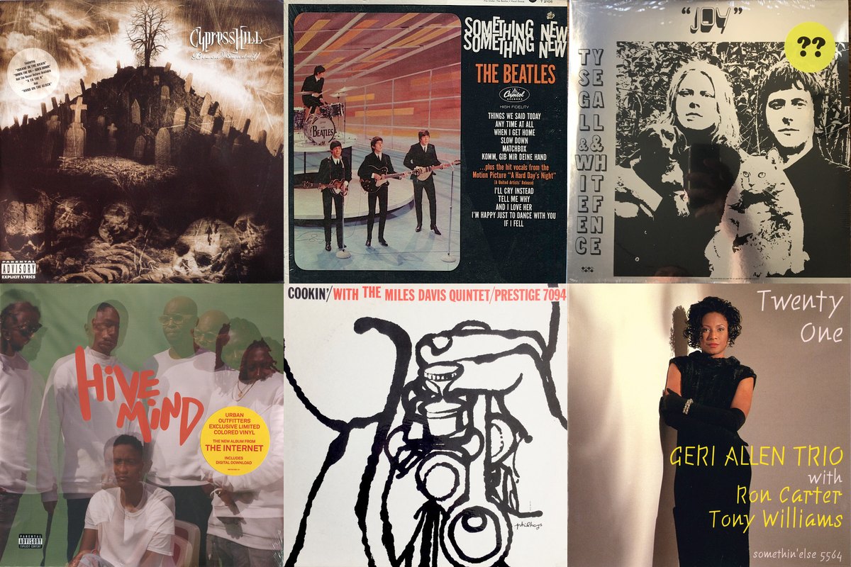 July 20th album covers: Black Sunday, Something New, "Joy", Hive Mind, Cookin' With The Miles Davis Quintet, Twenty One