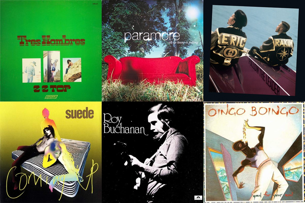 July 26th album covers: Tres Hombres, All We Know Is Falling, Follow The Leader, Coming Up, Roy Buchanan, Good For Your Soul